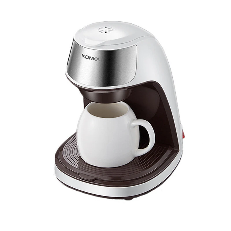 KONKA Drip Coffee Maker American Coffee Machine Home Mini Automatic 220V 450W Brew Powder Tea Easy Operation Free Coffee Cup (image for) KONKA Drip Coffee Maker American Coffee Machine Home Mini Automatic 220V 450W Brew Powder Tea Easy Operation Free Coffee Cup